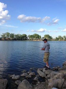This is quite possibly my favorite picture of Jeremy. June 2014 fishing at Interstate Lake in Cozad, Nebraska