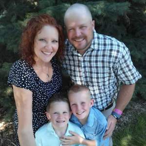 Our family. Jeremy, Bailey, Hudson (almost 9), and Asher (age 6), we support mental health awareness because we live the reality.